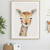 Poster Modern Watercolor Giraffe Nursery Wall Art