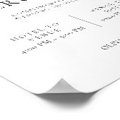 Poster Modern Wedding Shuttle Service Sign (Coin)