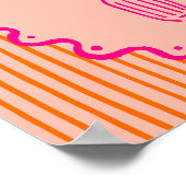 Poster Modern Whimsical Hand Drawn Vase of Flowers (Coin)