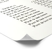 Poster Modern wildflowers spring wedding  Seating Chart (Coin)