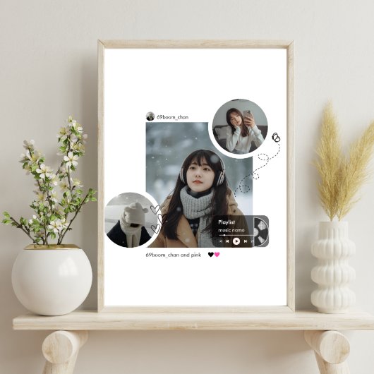 Poster Modern Winter Aesthetic Minimalist Photo Collage