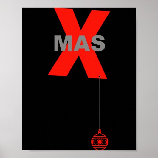 Poster Modern Xmas With Christmas Tree Ornament  (Devant)