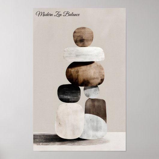 Poster Modern Zen Balance (Devant)