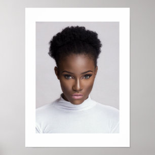 Poster - Modern zwart vrouwenportret