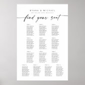 Poster Moderne 13 Tables Trouvez Votre Siège Carte De Siè (Devant)