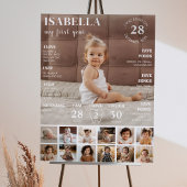 Poster moderne 1er anniversaire Photo Milestone Po