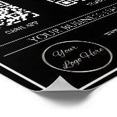 Poster moderne 2 QR code de l'entreprise numérisation de (Coin)