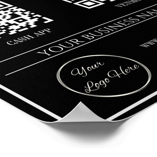 Poster moderne 2 QR code de l'entreprise numérisation de (Coin)