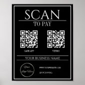 Poster moderne 2 QR code de l'entreprise numérisation de (Devant)