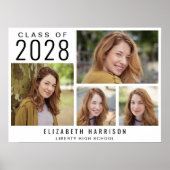 Poster Moderne 4 Photo Graduation Party (Devant)