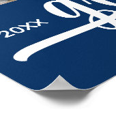 Poster Moderne 4 Photos sur Bleu Graduation (Coin)