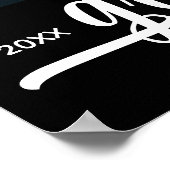 Poster Moderne 4 Photos sur la Graduation Noire (Coin)