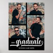Poster Moderne 4 Photos sur la Graduation Noire (Devant)