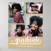 Poster Moderne 4 Photos sur l'or Graduation (Devant)