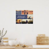 Poster Moderne 5 photos collage grille modèle citation de (Cuisine)