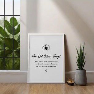 Poster Moderne À Quel Âge Étaient-Ils Fête des mariées Je