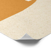 POSTER MODERNE ABSTRACT RUST YELLOW ART WELCOME WEDDING (Coin)