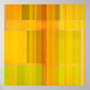 Poster Moderne Abstrait Couleurs Citronnées Colorées
