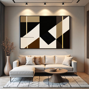Poster Moderne Abstrait Inspiré du Bauhaus