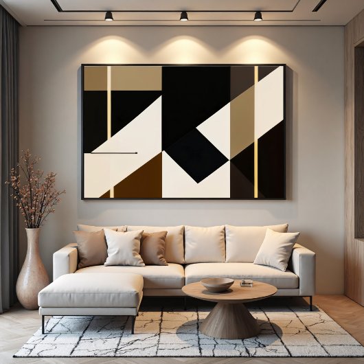Poster Moderne Abstrait Inspiré du Bauhaus