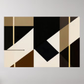 Poster Moderne Abstrait Inspiré du Bauhaus (Devant)