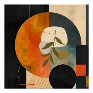 Poster Moderne Abstrait Peace Olive Branch Wall Art