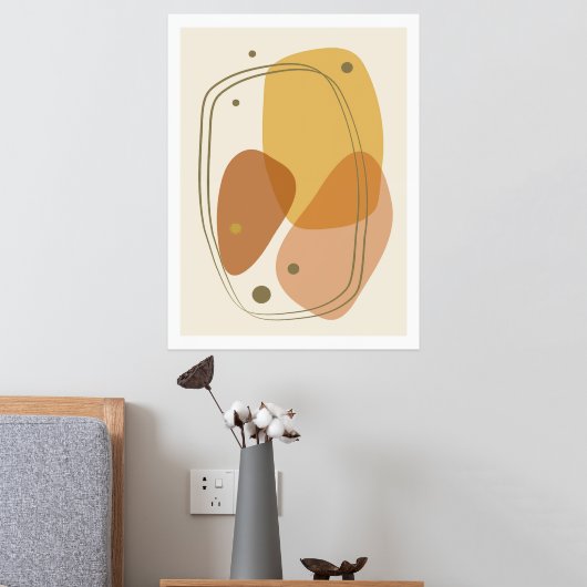 Poster moderne aux formes bio (In situ (Chambre 2))