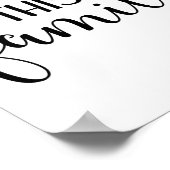 Poster Moderne bénis cette famille citation typographie (Coin)