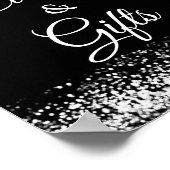 Poster moderne Black Silver Cartes et Cadeaux (Coin)