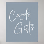 Poster Moderne Blue Oh Baby Simple Douche Cartes et Cadea (Devant)