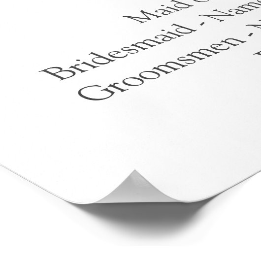 Poster moderne Boho Pampas Grass Floral Mariage (Coin)