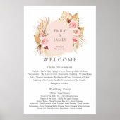 Poster moderne Boho Pampas Grass Floral Mariage (Devant)