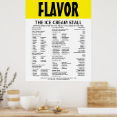 Poster Moderne Bold, Ice Cream Parlor Menu (Cuisine)
