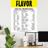 Poster Moderne Bold, Ice Cream Parlor Menu (Bureau à domicile)