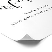 Poster Moderne Calligraphie Mariage Confetti Envoyer Désa (Coin)