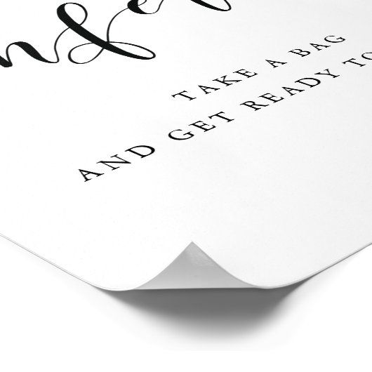 Poster Moderne Calligraphie Mariage Confetti Envoyer Désa (Coin)