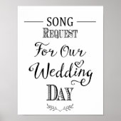 Poster Moderne Calligraphie mariage demande de chanson im (Devant)