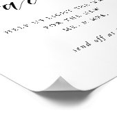 Poster Moderne Calligraphie Mariage Sparkler Envoyer Désa (Coin)