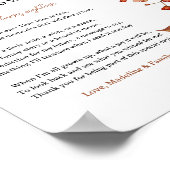 Poster Moderne Chic Fleur sauvage 1er anniversaire fille (Coin)