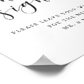 Poster Moderne Clligraphie Mariage Livre d'invité Kindly  (Coin)