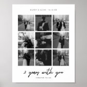 Poster Moderne Collage de 9 Photos pour le 2ème Anniversa (Devant)