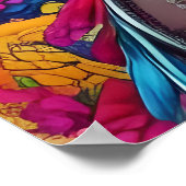 Poster moderne coloré Geisha (Coin)