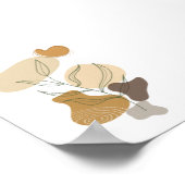 Poster Moderne contemporain boho chic art abstrait mur (Coin)