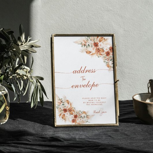 Poster Moderne Éclat Boho Adresse l'enveloppe de la douch