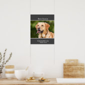 Poster Moderne élégant Ajouter Photo Pet Memorial (Cuisine)