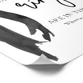 Poster Moderne Elegant Black Bow Devine Combien De Bagues (Coin)