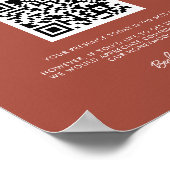 Poster Moderne élégant brûlé brique fonds de lune de miel (Coin)