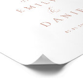 Poster Moderne, élégant, écriture manuscrite, mariage (Coin)