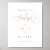 Poster Moderne, élégant, écriture manuscrite, mariage (Devant)