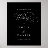 Poster Moderne, élégant, écriture manuscrite, mariage (Devant)